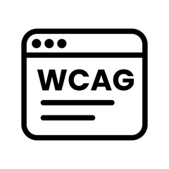 WCAG Browser Line Icon of Web Content Accessibility Guidelines Icon Set