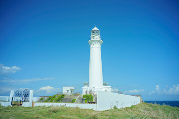 秋晴れの尻屋埼灯台　青森県東通村　9月末