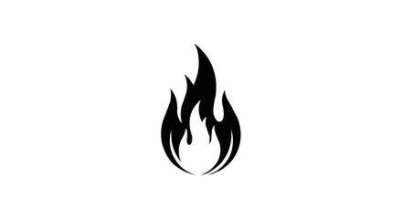 fire flames on white