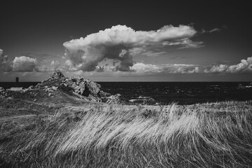 秋晴れの尻屋埼の風景　青森県東通村　9月末