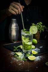 The Classic Moscow Mule Cocktail Refreshing summer drink mojito cocktail.