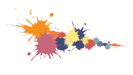 Colorful paint splash on white background. Abstract background with colorful splatter for creative projects. 