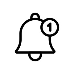 Obraz premium Notification Bell Line Icon of Social Media Graphics Icon Set