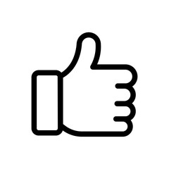 Thumbs Up Line Icon of Social Media Graphics Icon Set