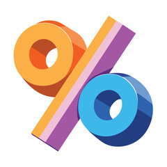 Percent Sign and Percentage Discount Vector Icon – Sale Promotion Banner Design for Marketing