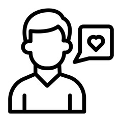 Influencer Line Icon of Off-Page SEO Icon Set