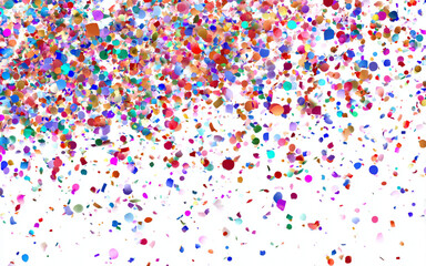 confetti on white background