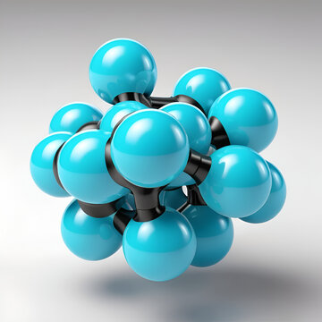 Dimercaprol scientific molecular model, 3D rendering