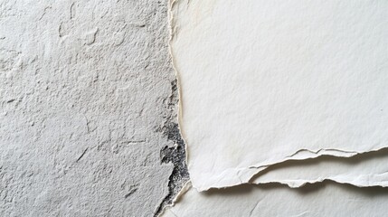 Torn paper on a textured wall