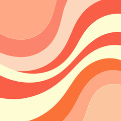Warm Wavy Patterns in Soft Peach and Coral