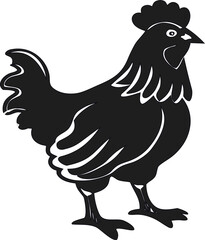 hen, rooster, cock vector icon