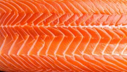 Fototapeta premium Close-up of sliced salmon fillet
