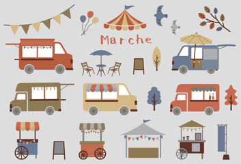 マルシェのイラストセット　01