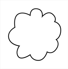Cloud Bubble Outl
ine Vector Illustration
