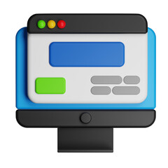 computer monitor with icon on screen