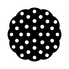 Polka Dot Pattern Silhouette Vector Design