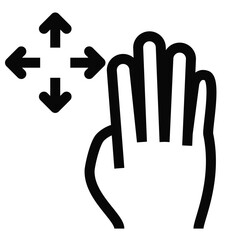 Obraz premium Hand Gesture Drag Icon