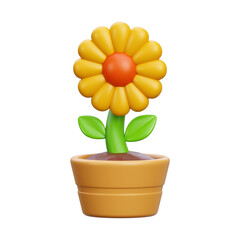Sunflower 3D Illustration