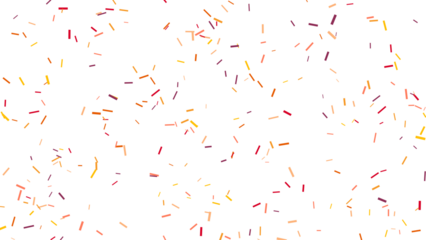 Vibrant Scattered Confetti Sprinkles on Clean White Background