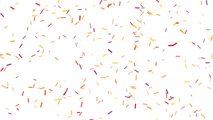 Vibrant Confetti Rain on Clean White Background – Festive Party Celebration Particles