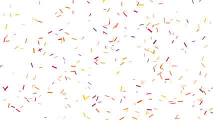 Vibrant Falling Confetti Sprinkles on White Background - Festive Celebration Particles for Events & Parties