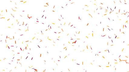 Vibrant Confetti Rain: Colorful Celebration Background with Warm Tones on White