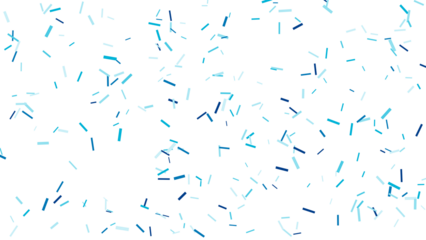 Festive Blue Confetti & Sprinkles Scatter on Clean White Background