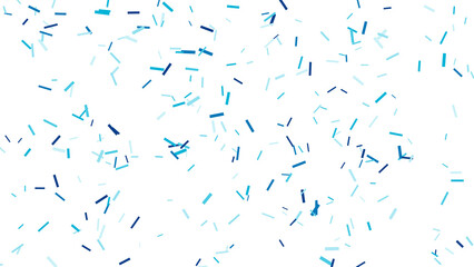 Abstract Blue Confetti Sprinkles Pattern on White Background