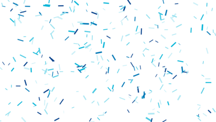 Abstract Blue Confetti Sprinkles Pattern on White Background