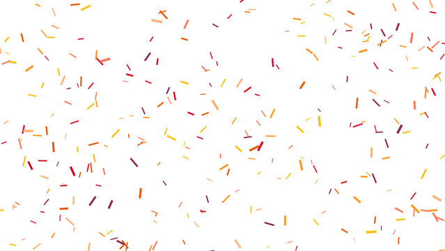 Vibrant Confetti Rain: Colorful Celebration Background with Warm Tones on White