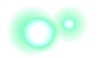 Soft Green Light Orbs: Abstract Luminous Circles on White Background for Technology, Medical, and Ethereal Designs