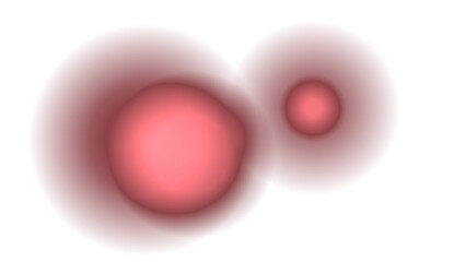 Abstract Luminous Red Orbs on White - Soft Focus Spheres and Glowing Circles