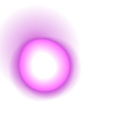 Abstract Pink Glowing Orb with Soft Aura on White Background