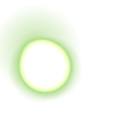 Glowing Green and White Abstract Oval - Luminous Energy Element