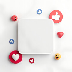 Social Media Post Mockup Template, Square Instagram and Facebook Post Design, Editable PSD Branding Presentation, Minimal Clean Modern Flat Lay Layout for Digital Marketing