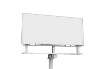 Obraz premium Low Angle View of Blank White Billboard, 3d Illustration