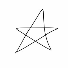 Simple Flat Star. Decorative Graphic Element Design
