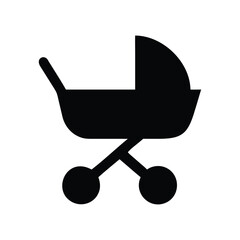 Baby Stroller Icon – Infant Pram Symbol