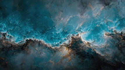 Vast Colorful Nebulae In Deep Space