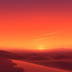 Anime-style glowing desert mirage shifting in the heat of the twilight horizon.