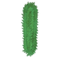 Green Grass Alphabet Letter I – Nature Eco Font Design PNG