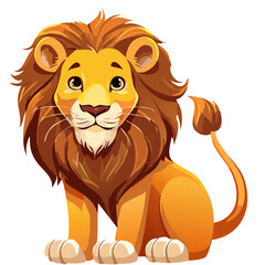 Obraz premium artoon Lion Character with a Majestic Mane