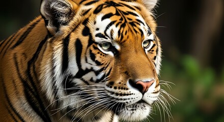 Naklejka premium Magnificent Tigers Striking Portrait in Nature.