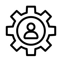 Account Settings Line Icon of Account Management Icon Set