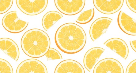 Fototapeta premium Fresh citrus pattern brightens your designs, perfect for summer promotions and vibrant, healthy lifestyle content