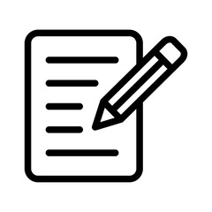 Article Writing Line Icon of Blog Posts and Articles Icon Set