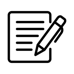 Article Draft Line Icon of Blog Posts and Articles Icon Set