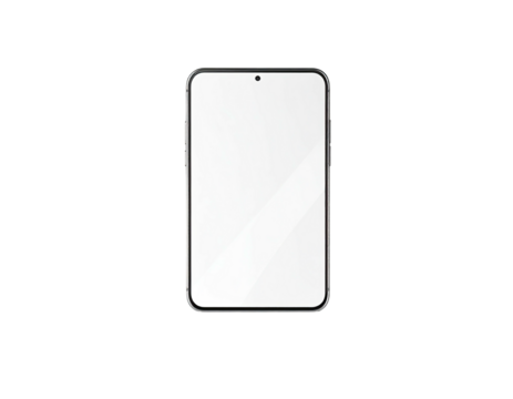 Smartphone device with a bright, clear screen on a dark background