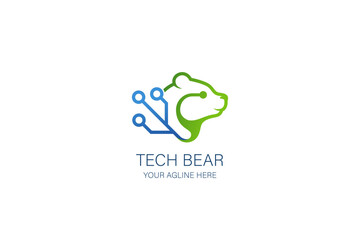 Technology Bear Circuit Logo