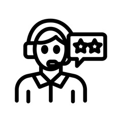 Customer Support Survey Line Icon of Surveys Icon Set